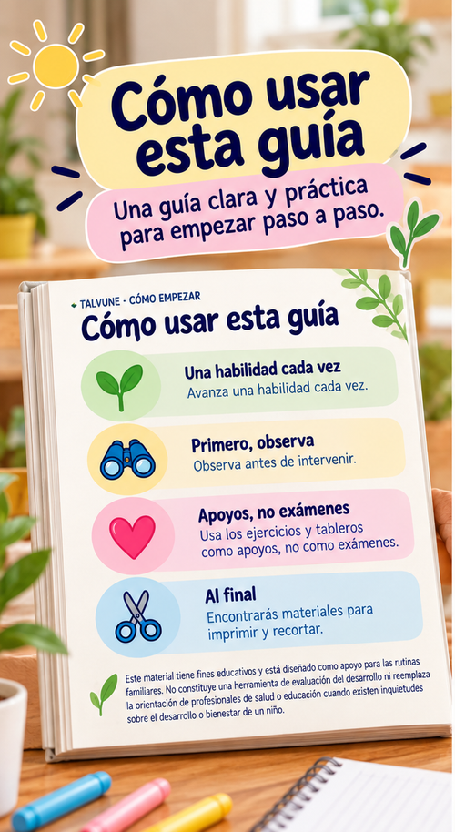 Guía de Autonomía Infantil 4–8 años + 5 Bonos Imprimibles 🎁
